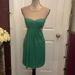 BCBGMaxAzria | Dresses | Bcbg Maxazria Open Back Green Emerald Short Dress  | Poshmark